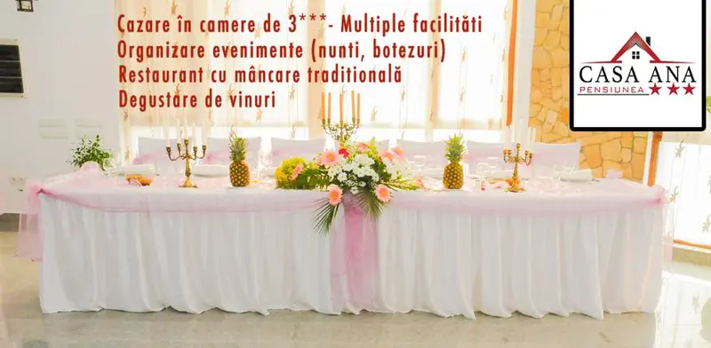 Restaurant nuntă Vâlcea – Pensiunea Casa Ana